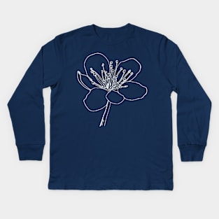 Hawthorn Flower Kids Long Sleeve T-Shirt